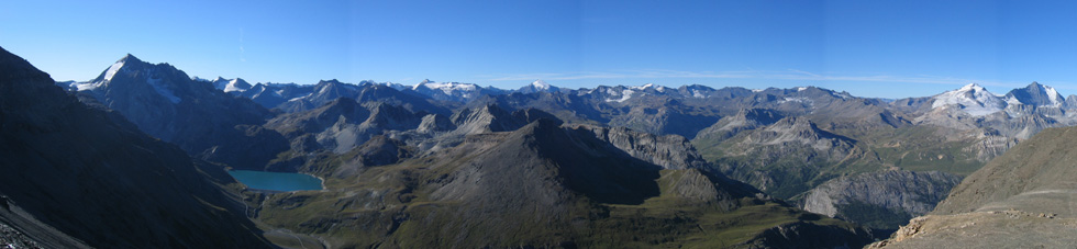 Panorama depuis le sommet de la Grande Sassière